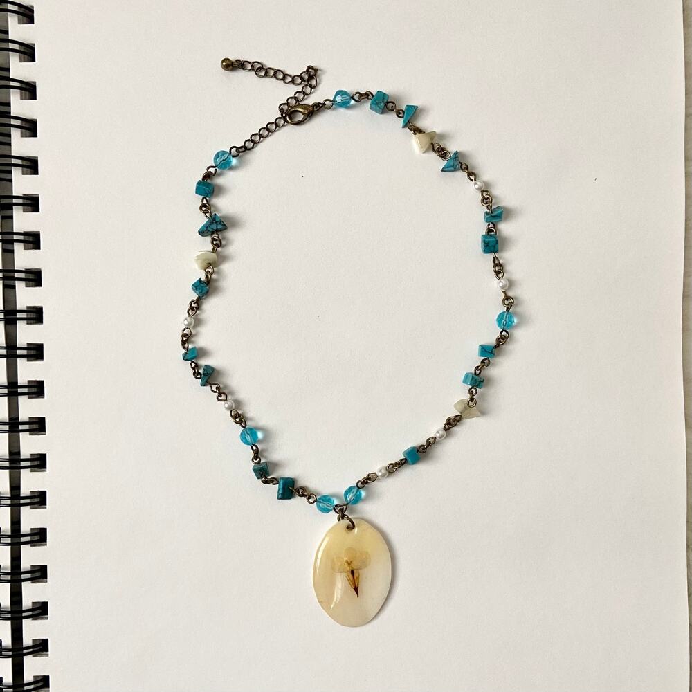 Turquoise Flower Necklace